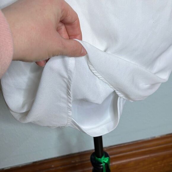 Lulus White Mini Adjustable Long Sleeve Women's Shift Dress Size Extra Small - Picture 8 of 11